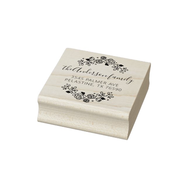 Familj Namn Returadress runt logotyp - självtrycka Stämpel (Stämpel)