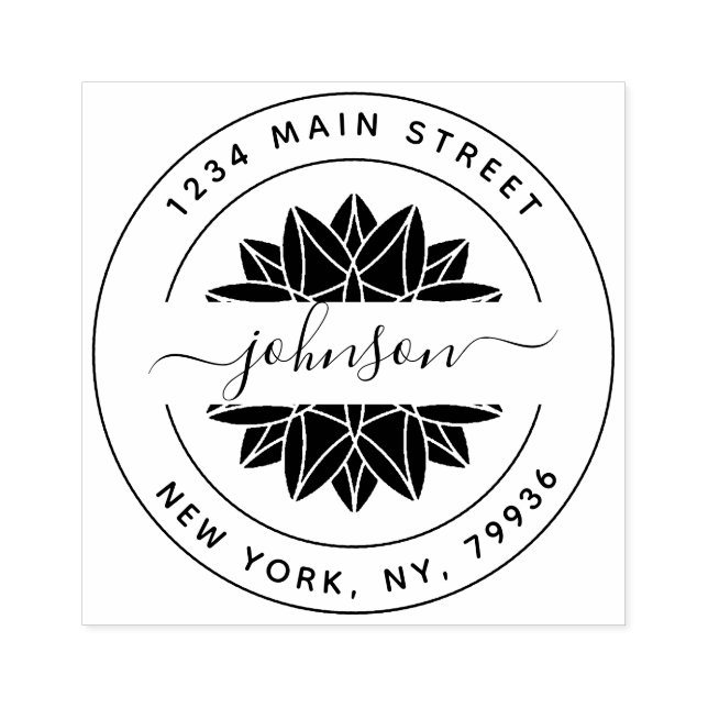 Familj Namn, Skapa din egen Returadress Stämpel (Tryck)