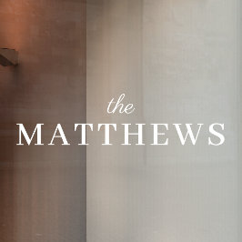 Familj Namn | Transparent ingångs dörr vit