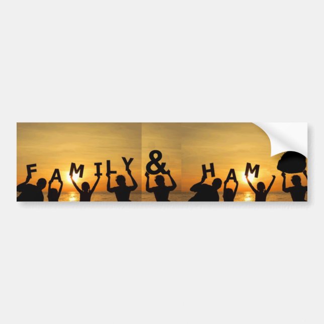 Familj- och skinkabildekal bildekal (Framsidan)