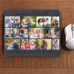 Familj- och vänskapsoffert 12 Photo Collage Slate Musmatta<br><div class="desc">Skapa en egen fotokollage-mousserande med en familjekurs i elegantens skripttypografi. Fotomallen är inställd för att du ska kunna lägga till 12 av ditt favoritfoto bilder, som visas i ett modernt murverk med landskap och porträtt-foton. Ordet lyder "familj och vänner gör perfekten blandad" som du kan behålla eller redigera som du...</div>