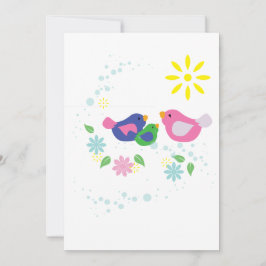 Familj på 3 fåglar tack kort