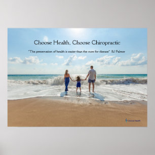 Familj på stranden Chiropraktic poster