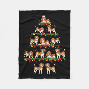 Familj Pajama Sets Julmatchande Beagle Hund X Fleecefilt