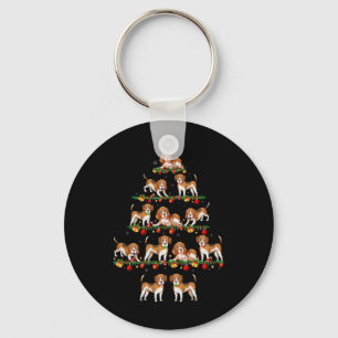 Familj Pajama Sets Julmatchande Beagle Hund X Nyckelring