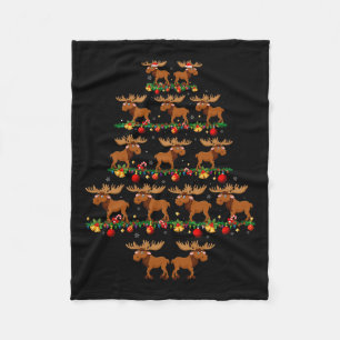 Familj Pajama Sets Julmatchning Moose Julafton T Fleecefilt