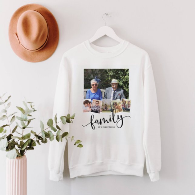 Familj, Personlig 6 Fotofamilj T Shirt (Skapare uppladdad)