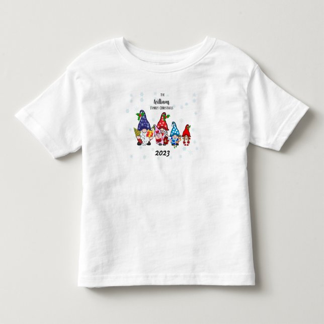 Familj Personlig Barn Familj Gnome flicka baby T Shirt (Framsida)
