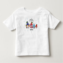 Familj Personlig småbarnsfamilj Gnome flicka baby T Shirt
