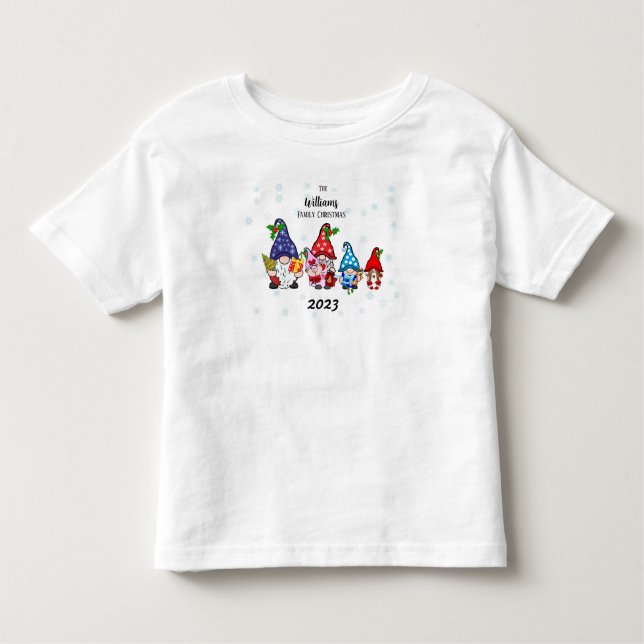 Familj Personlig småbarnsfamilj Gnome flicka baby T Shirt (Framsida)