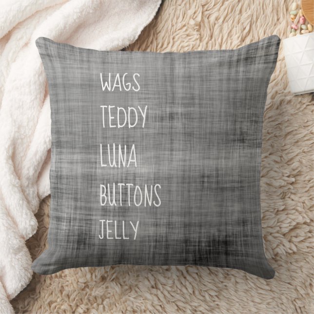 Familj PET-Namn Djur över tidslös Keepsaké Kudde (Filt)