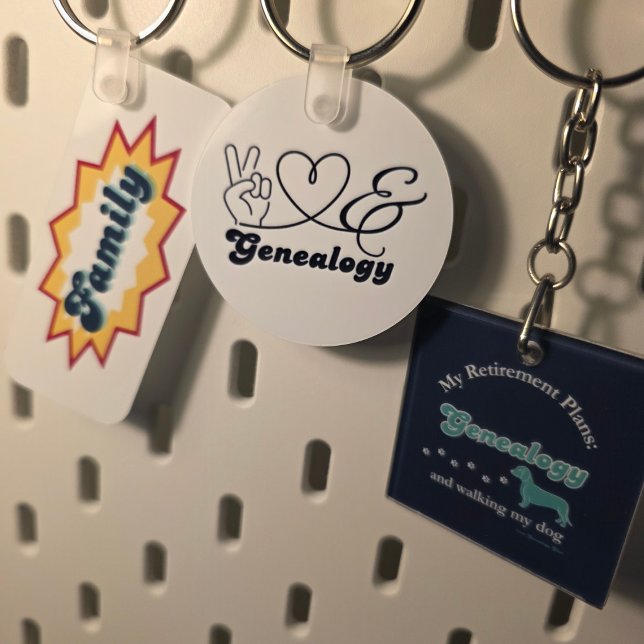 Familj, seriealbum pop-design nyckelring (Bag charms ready to go)