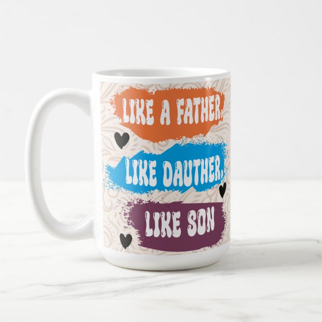 Familj som Far som dottergåva Coffee Mugg (Vänster)