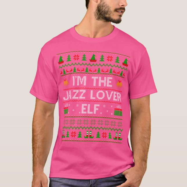 Familj som matchar Ugly jag är Jazz Älskare Elf Kr T Shirt (Framsida)