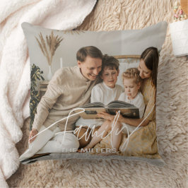 Familj Text överlägg boho klassisk mysig Kastkudde Kudde