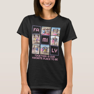 Familj tillsammans 6 foton och Personlig T Shirt