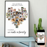 Familj tillsammans Kärlek Heart Shape 36 Photo Col Poster<br><div class="desc">Skapa din egen personlig poster med 36 av dina favoritfoton och din familj namn. Fotomallen är utformad för att skapa en fotokollage i form av ett kärlek-hjärta och visa bilder i en blandning av porträtt, liggande och fyrkantiga instrumentformat. Utformningen har en vit bakgrund och är skriven med klassiskt typografi och...</div>