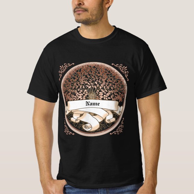 Familj Träd Efternamn T Shirt (Framsida)