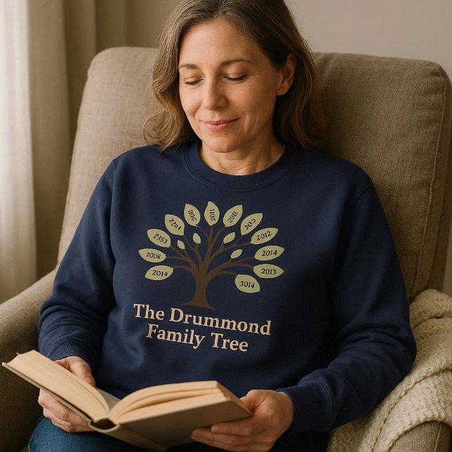 Familj Träd med födelseår T Shirt (Skapare uppladdad)