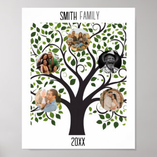 Familj Träd med foton - Anpassade-familjen Poster