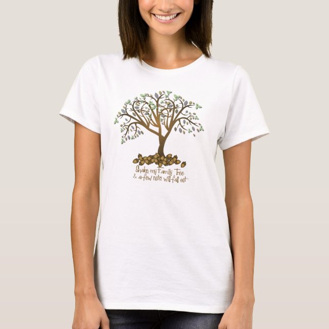 Familj Träd Nöt 3 T-shirt (Framsida)