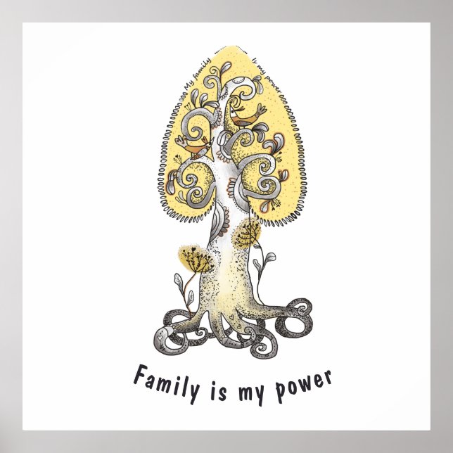 Familj träd poster (Framsidan)