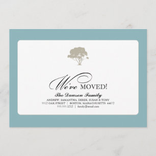 familj träd {vi har flyttat} meddelande