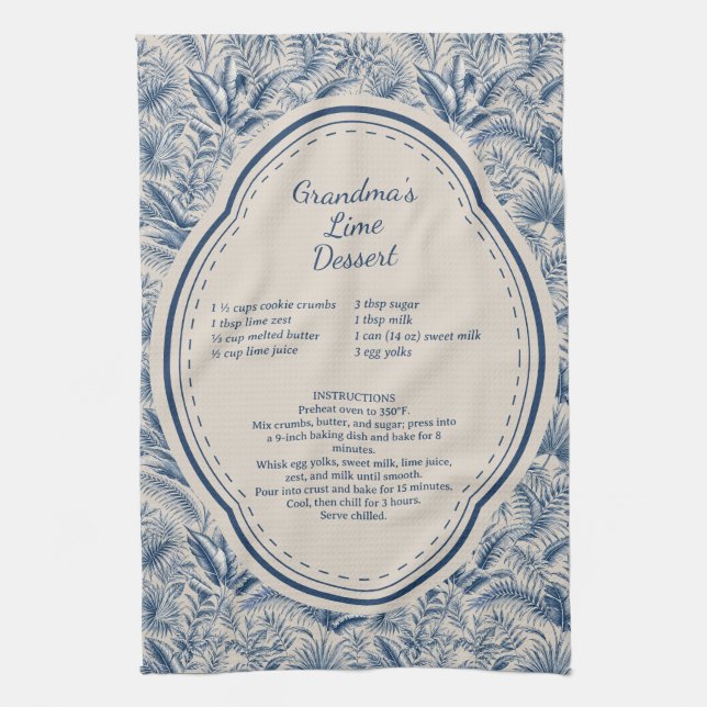 Familj Tropical Lime Efterratt Recept  Kökshandduk (Vertikal)