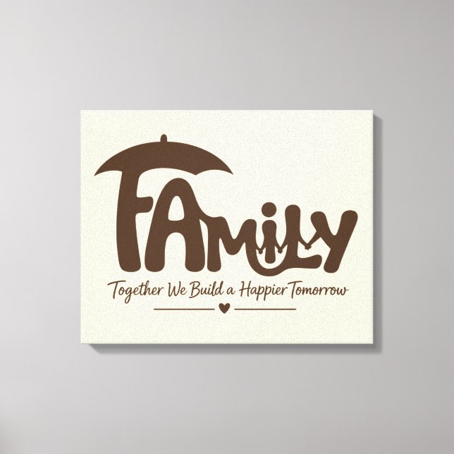 Familj Typography Citat Canvastryck (Framsida)