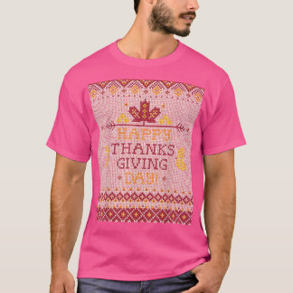 Familj Ugly Christmast Sweater Funny Lycklig Thank T Shirt