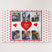 Familj Valentine Home Photo Personlig Collage Fami