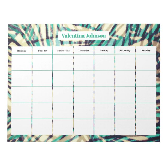 Familj veckovis anteckningsblock (Framsida)