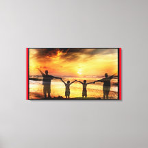 Familj vid Beach Side