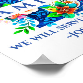 FAMILJ Vit posterskrivning 'Vi kommer att tjäna' # Poster