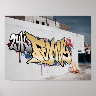 Familjaffisch för grafitti 24K Poster