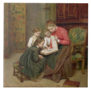 Familjalbum, 1869 (olja på kanfas) kakelplatta