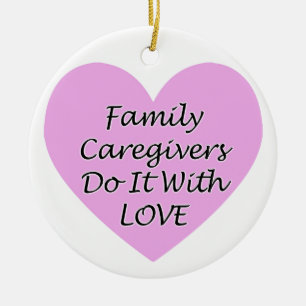 FamiljCaregivers gör det med kärlek Julgransprydnad Keramik