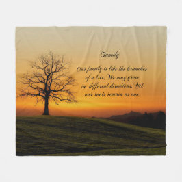 FAMILJCITATIONSTECKEN FLEECEFILT