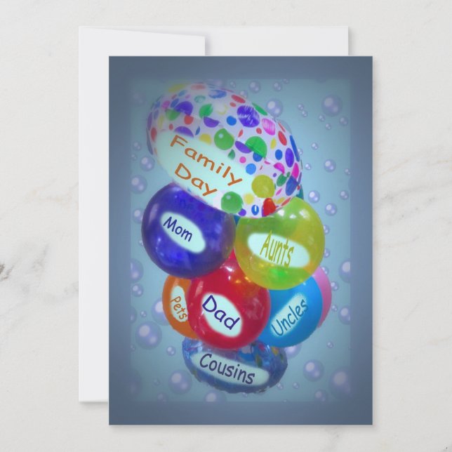 Familjdaginbjudan Inbjudningar (Framsida)