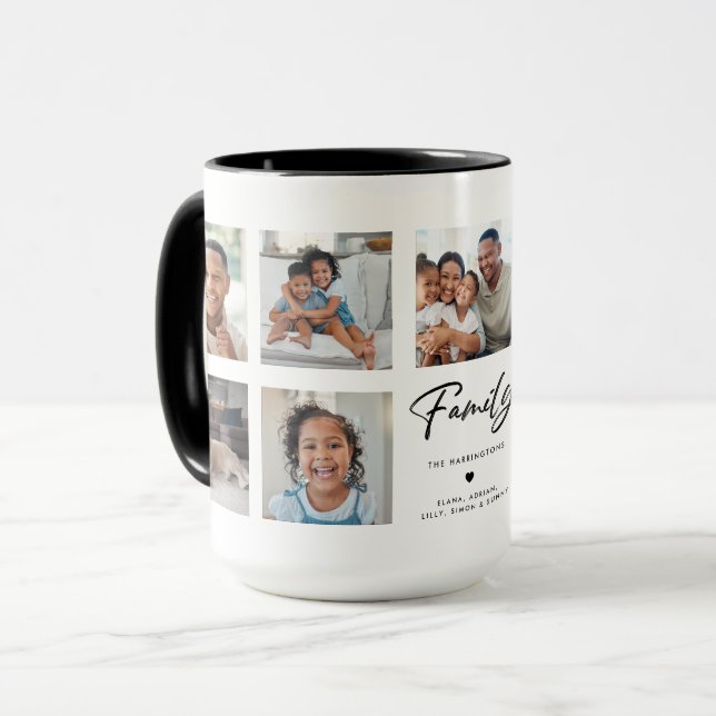 Familje Anpassad 9 Bildgalleri Flera Bilder Mugg (Framsida vänster)