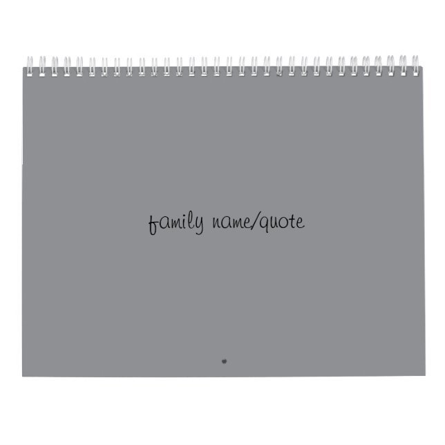 Familje Anpassningsbar Kalender (Baksida)