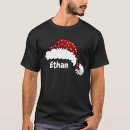 Familje Matchande Jul Santa Hatt Anpassat Namn T Shirt