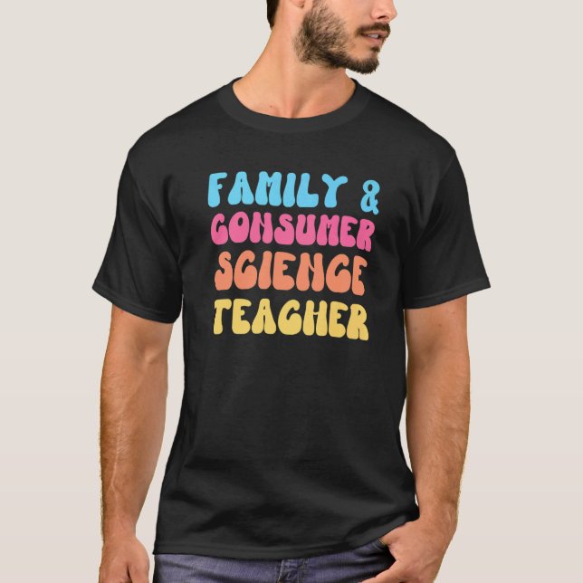Familje- och konsumentforskarlärare FACS Groovy Re T Shirt (Framsida)