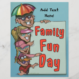 Familjeaktivitetsdag Affisch Reklamblad