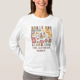 Familjeåret Namn Reunion Boho Blommigt jul T Shirt