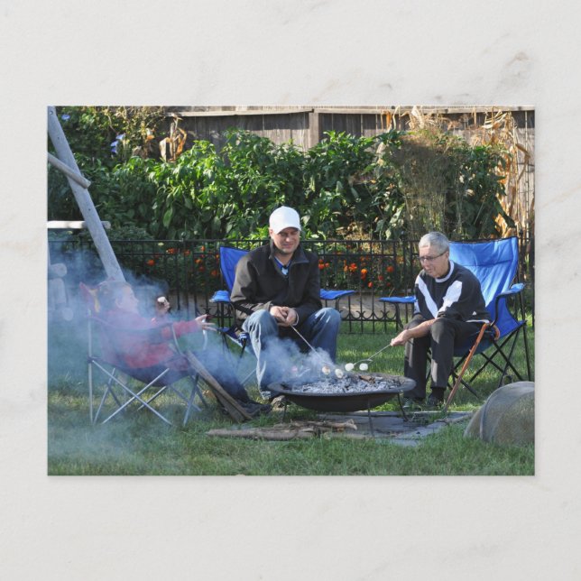 Familjearmmellow Roast-vykort Vykort (Framsida)