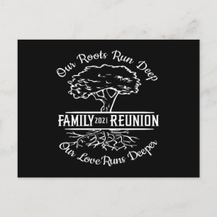 Familjeåterförening 2021 Family Träd Heart Roots Vykort
