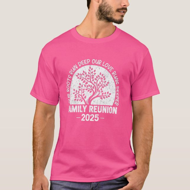 Familjeåterförening 2025 Våra rötter Springa Deep  T Shirt (Framsida)