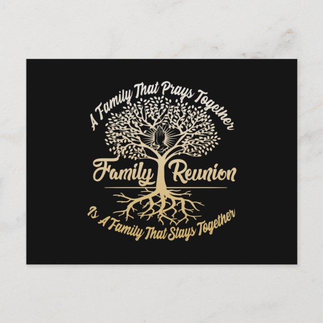 Familjeåterförening A Family Prays Together Vykort (Framsida)