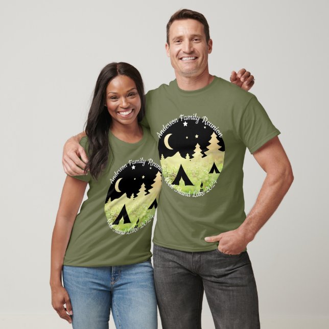 Familjeåterförening anpassade camping T-Shirt (Unisex)